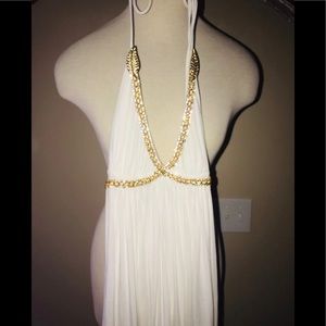 SKY Gold Leaf Clear Swarovski Crystal-jeweled Top